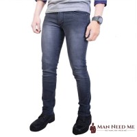 Celana Jeans Pria SLIM FIT DENIM STRETCH - ABU-ABU