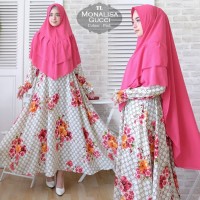 Baju Busana Muslim Wanita Gamis Syari Monalisa Gucci Pink Terbaru