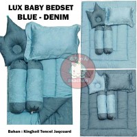 KINGKOIL TENCEL BLUE-DENIM King Koil Baby Bed Cover Set Bedcover Mewah