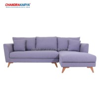 Sofa L Minimalis Quality Laura - Abu-Abu Muda - Sofa Ruang Tamu Modern