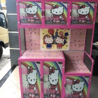 Rak Piring 3 Tiga Pintu Karakter Alumunium Super