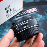 Lensa Canon 40mm F2.8 STM fullset box. mulus. pancake