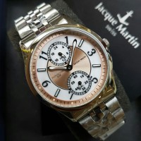 JAM TANGAN WANITA JACQUE MARTIN SILVER ROSEGOLD ORIGINAL