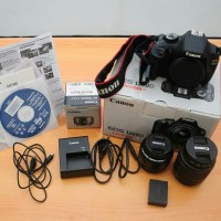 Kamera Canon 1200D & Lensa Fix 50mm f.1.8 (Like New)