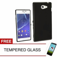 Case for Sony Xperia M2 Aqua - 4.8 inch - slim softcase -Hitam solid