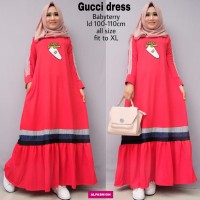 NEW GUCCI DRESS BABYTERRY MAXY GAMIS WANITA TERBARU MURAH MODIS