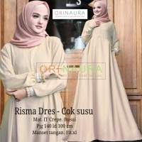 RISMA DRESS COKSU 100/140ALLSIZE Gamis ITCrepe Busui Ori NAU