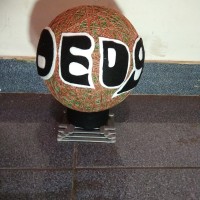 lampion / lampu tidur dari benang 5 warna