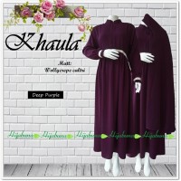 Diskon Khaula by Hijabuna Gamis Jumbo Akhwat Wollycrepe Caltri