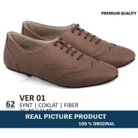 Sepatu Flat / Formal / Kasual Wanita coklat Everflow VER 01 ori