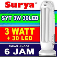 Senter Lampu SYT 3W 30Led Emergency Led Cas Surya Termurah