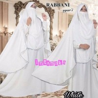 GAMIS SYARI RABBANI PUTIH Gamis Polos Wolvis Haji Umroh