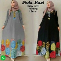 Termurah cn 55650 firda maxi dress terusan gamis syari abu misty hitam