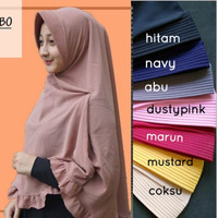 Jual KHIMAR REMPEL JUMBO PET ANTEM (jilbab instan Wolvis Ped rampel Wolfis) Murah