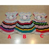(Pakaian Bayi Perempuan) Baju Bayi Perempuan Dress Lucu - HK Stripe