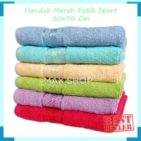 Handuk Muka Merk Merah Putih Polos 30 x 70 cm - Handuk Sport Olahraga