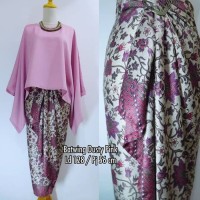 Batik Indonesia !! Setelan Kebaya Kutu Baru Batwing Dusty Pink