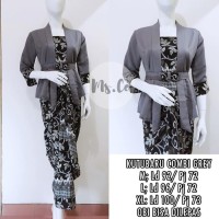 Batik Indonesia !! Setelan Kebaya Kutu Baru Combi Gery