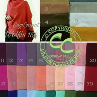 Segi Empat Syar'I Jumbo Wolfis 150 X 150 Cm Jilbab Wolpeace Grade A -