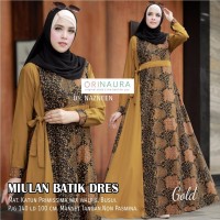 Miulan Batik Dress by Naura gamis wanita muslimah