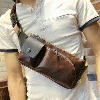 STOK TERBARU TAS IMPORT PRIA SELEMPANG PINGGANG WAISTBAG