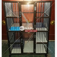 Kandang Kucing/Anjing/Hewan Lainnya Aluminium 2 Kamar 2 Lantai