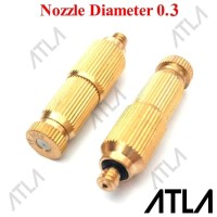 Mist Nozzle 0.3 mm Drat Ulir + Filter Aeroponik Fogger Kabut IF015