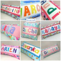 Bantal Nama handmade / aplikasi katun preorder