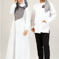 Baju Muslim Dewasa Wanita Dannis Abaya type 170625IH Ikhrom - Putih