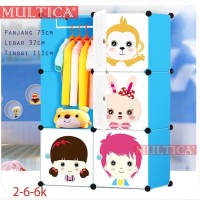 Terlaris Multica Lemari Baju Pakaian Rak Buku Mainan Anak Foldable