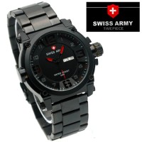 ... Jam Tangan Swiss Army SA 7169 Stainless Black Red Jam Pria Murah Gaya