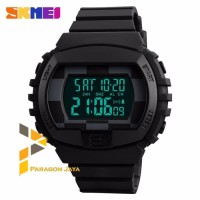 Terlaris Jam Tangan Skmei 1304 Digital Sporty Pria - Hitam Polos