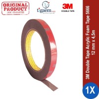 3M AFT Acrylic Foam Tape 5666, tebal: 1.1 mm, size:12 mm x 4.5 m (Double Tape Mobil)