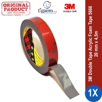 3M AFT Acrylic Foam Tape 5666, tebal: 1.1 mm, size: 24 mm x 4.5 m (Double Tape Mobil)