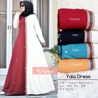 Baju Gamis Baby Tery import Yola Maxi Premium Cantik Elegan Original