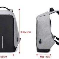 Tas Ransel Anti Maling USB Tas Model XD Design Backpack Anti Theft -