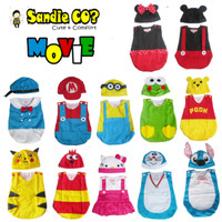 Pakaian Bayi Jumper Karakter Stelan Kostum Topi Lucu