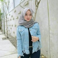 baju gamis wanita terbaru FRINGE JAKET JEANS baju atasan wanita muslim