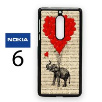 Casing Nokia 6 Elephant And Heart Hard Case Custom