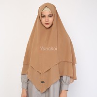 Jilbab Khimar Syafa by Yanakoi Hijab Warna Mocca