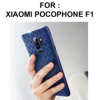 WOVEN Case Xiaomi Pocophone F1 softcase casing hp back cover leather