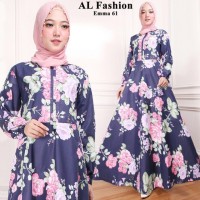 baju gamis dress muslim maxi emma gamis untuk ibu dan remaja syari