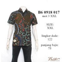 Kemeja batik tulis halus B60918017MOT3 hem batik pria / grosir batik