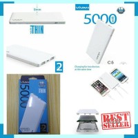 Vivan C5 5000mAh 2 USB Ports Power Bank With Data Cable White