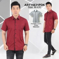 Kemeja Polos Slimfit Pria Lengan Pendek Andre Michel 15631pdk