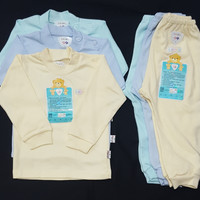 LIBBY Setelan Panjang Polos S,M kecil (6-12 bulan) Pakaian Bayi 3pcs