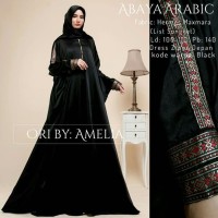 Jual Abaya Eksklusive Hermes Maxmara Black List Songket Original Murah
