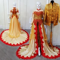 COUPLE KEBAYA PENGANTIN EKOR SATIN MURAH