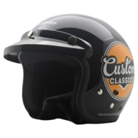 Helm Bogo Retro Cargloss Custom Classic - Deep Black