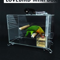Sangkar lovebird akrilik, Lovebird mini box, kandang lovebird